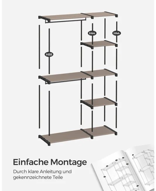 Otvorená šatníková skriňa RYG026R02