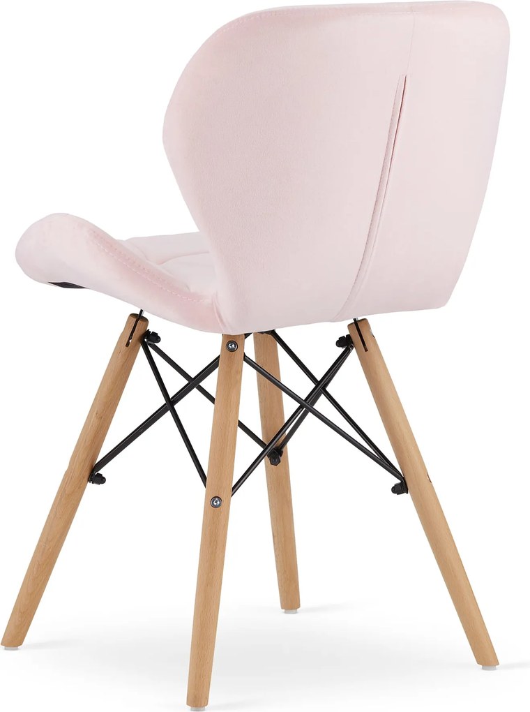 Ružová stolička LAGO VELVET
