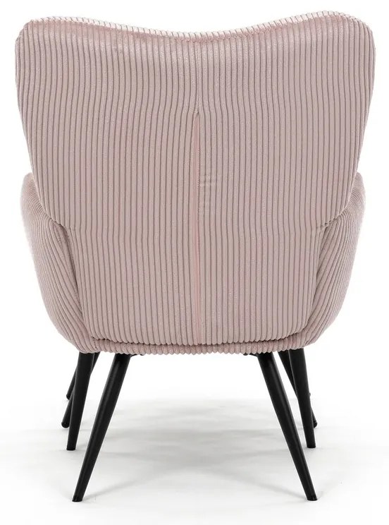 Relaxačné kreslo s podnožkou L7285 PINK6, ružové