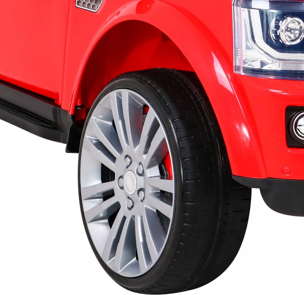 Ramiz Land Rover Discovery elektrické auto pre deti červené SUV + diaľkové ovládanie