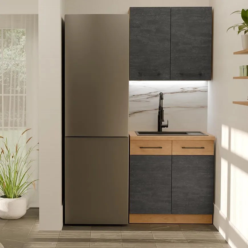 Kuchynská linka Vigo Dark 80 cm bez pracovnej dosky