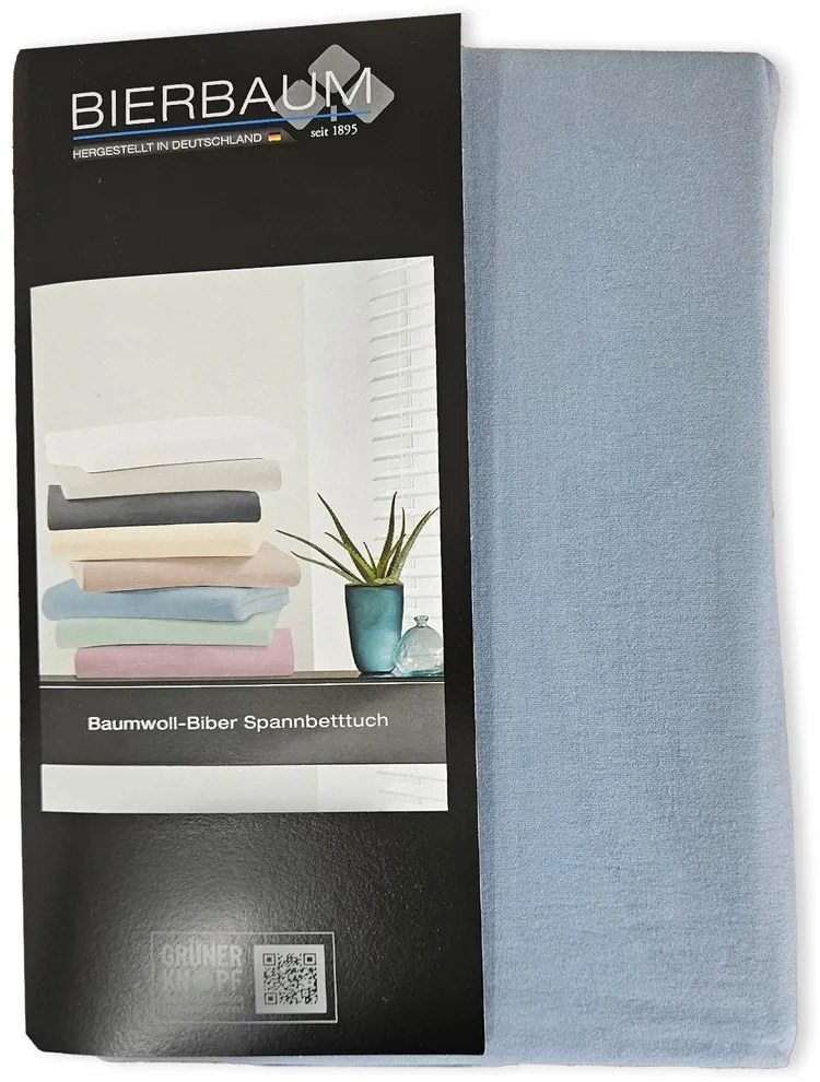 Bierbaum flanelová plachta Jeans - 80-100 x 200 cm