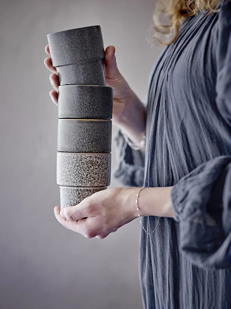 Bloomingville Hrnček Ewan Brown 150 ml – set 4 ks