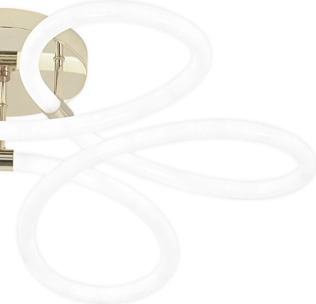 Toolight Toolight, LED moderné stropné svietidlo, 99W, 4000K, 5000lm, G023-C, biela-zlatá lesklá, OSW-06374