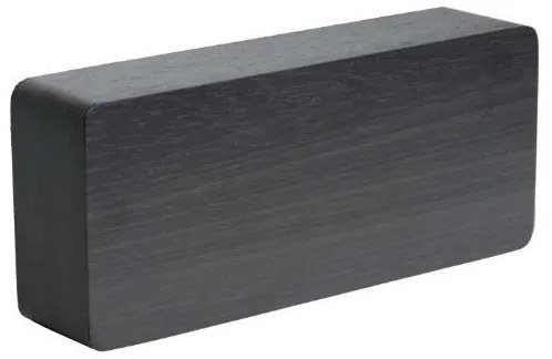 Budík Tube čierny 21 × 9 × 4,5 cm