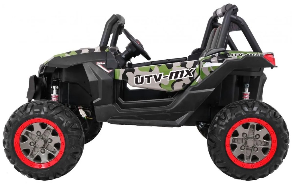 RAMIZ ELEKTRICKÁ AUTÍČKO JEEP UTV - XMX - CAMO- 4X4 - 4x45W - 2 x 12V/7Ah - 2023