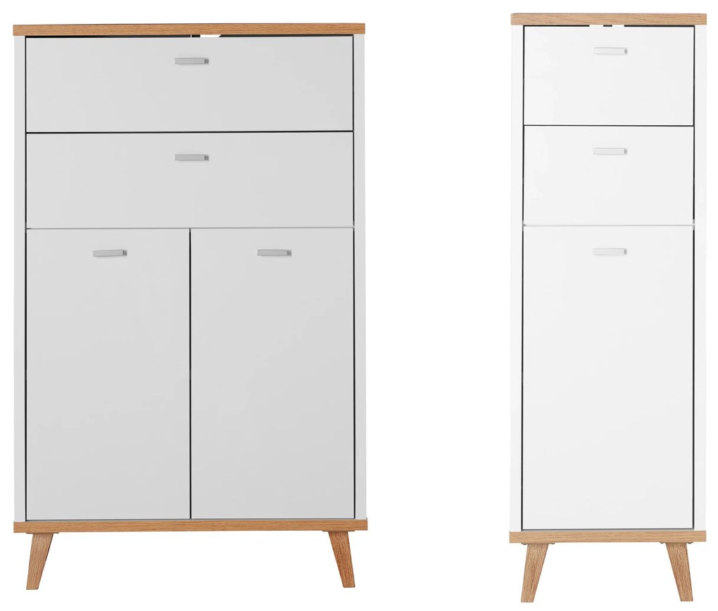 Livarno home Skrinka do kúpeľne Corfu, 60 x 96 x 28 cm + Skrinka do kúpeľne Corfu, 32 x 96 x 28 cm  (800008576)