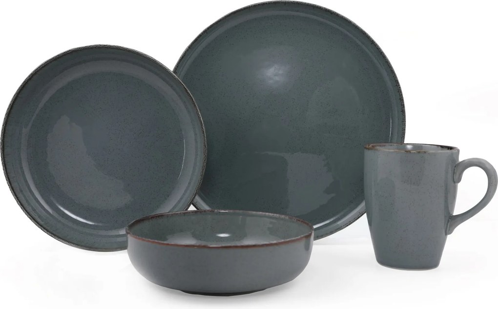 Porcelánová jedálenská súprava 16 ks Mod sivá