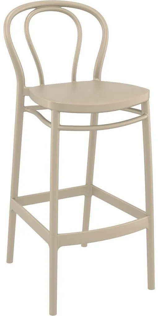 VICTOR BAR 75 záhradná barová stolička dark grey