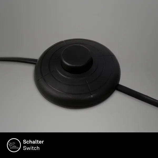 Brilo - Stojacia lampa 1xE27/10W/230V čierna