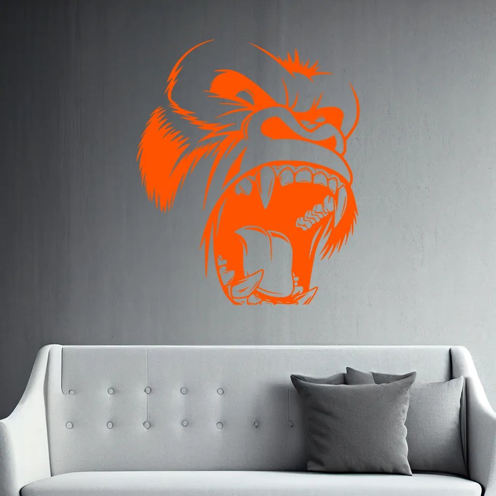 Veselá Stena Samolepka King Kong Farba: fialová, Veľkosť: 80 x 67 cm