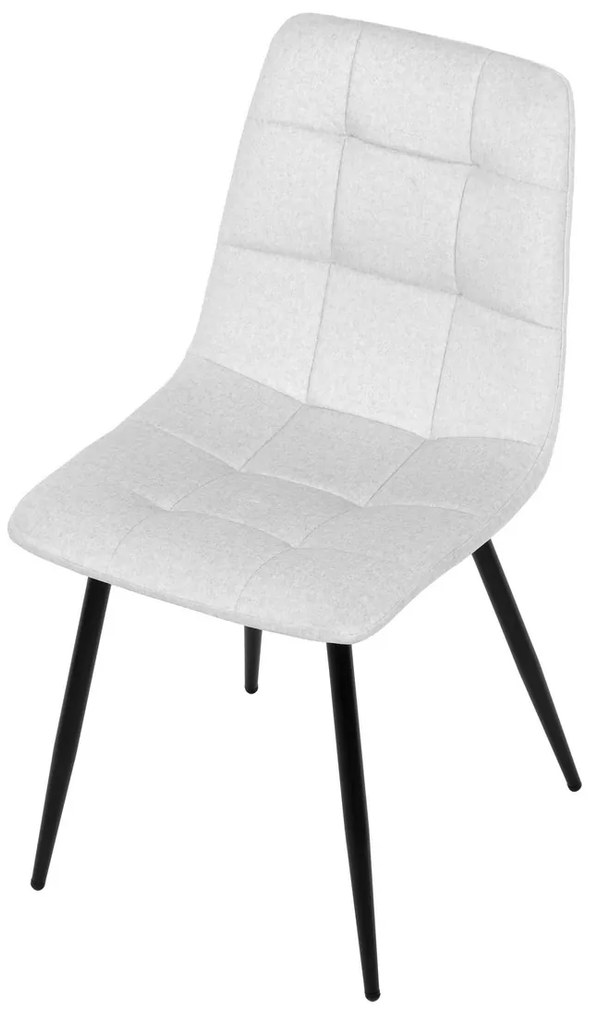 Jedálenský set zo spekanej keramiky a kovu 5 ks, biela