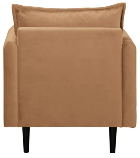 Hnedé zamatové kreslo Juli – Ropez