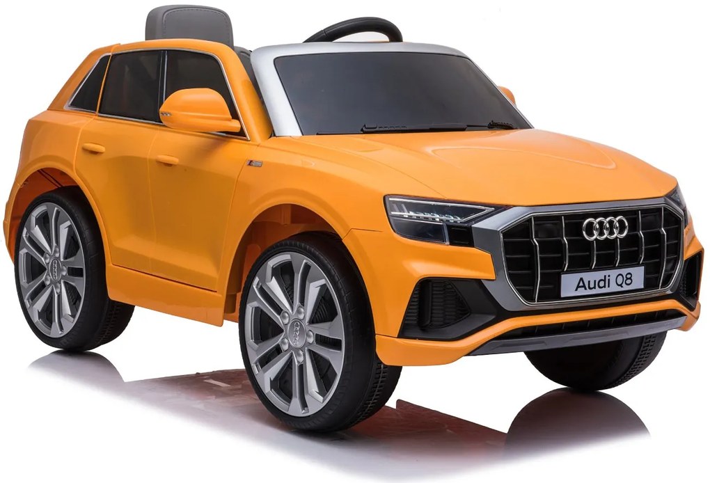 Detské elektrické autíčko na diaľkové ovládanie BestBerg BBCC-70O - Audi Q8 / od 3 rokov / nosnosť 30 kg / oranžová