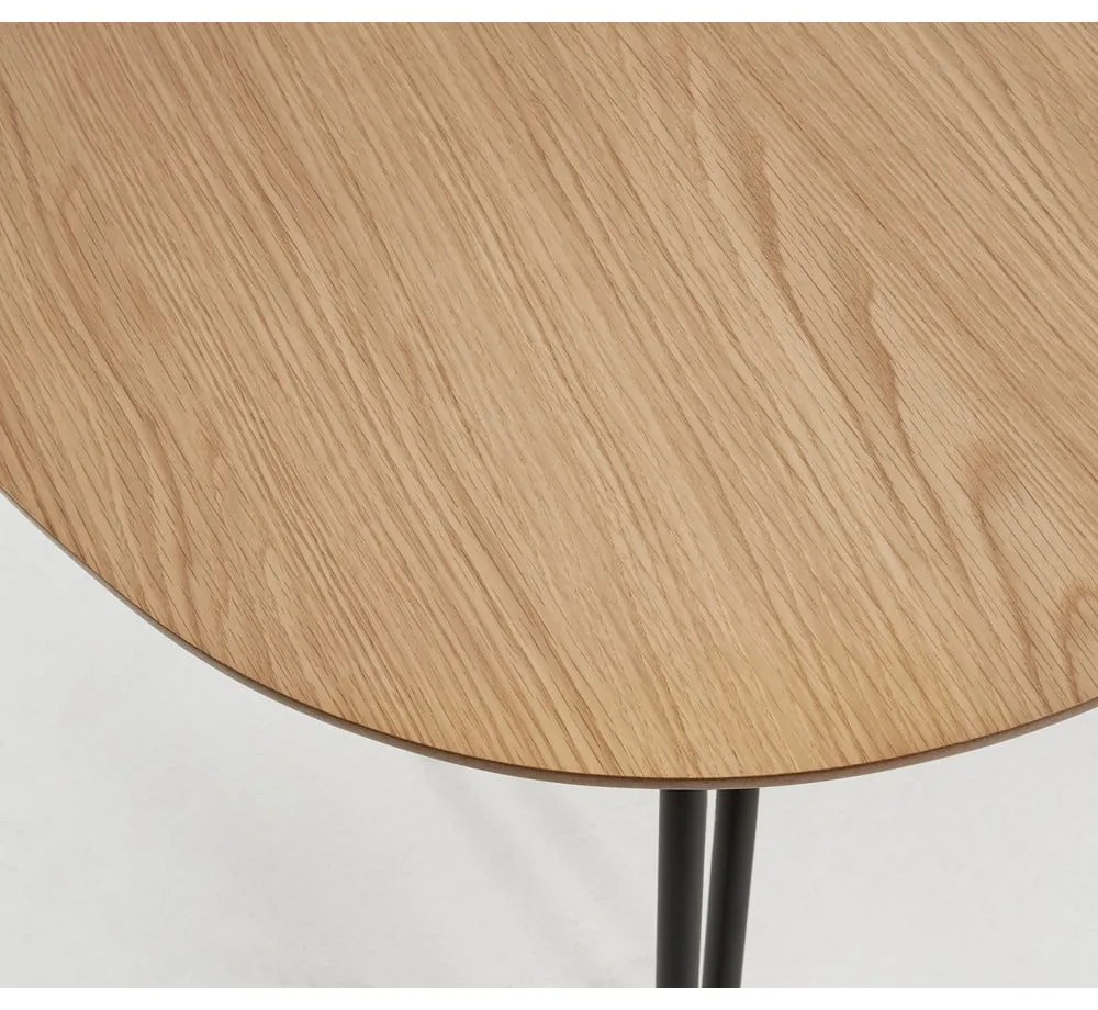 Rozkladací jedálenský stôl v dekore duba v prírodnej farbe 90x140 cm Novac – Kave Home