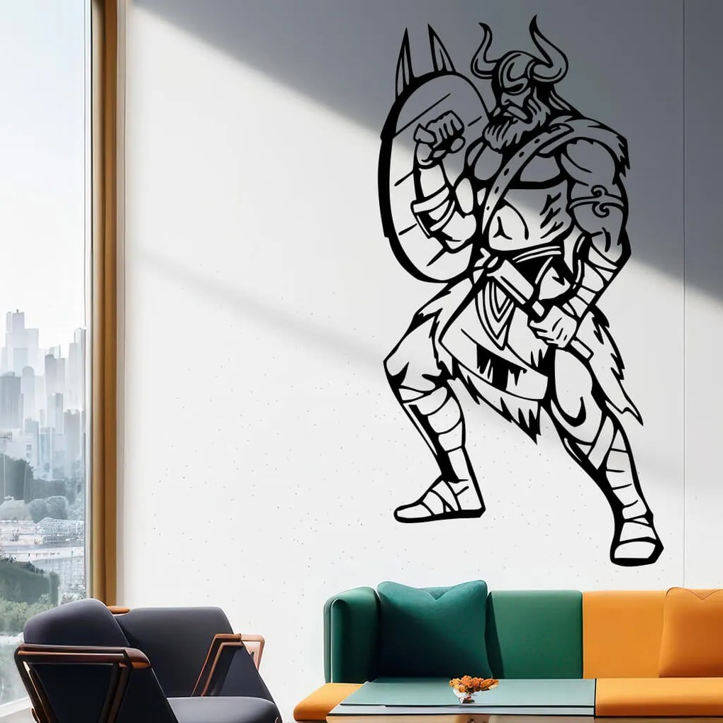 Veselá Stena Samolepka Viking Farba: béžová, Veľkosť: 80 x 41 cm