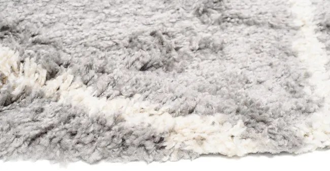 Koberec BOHO L226C tmavosivý / béžový kruh