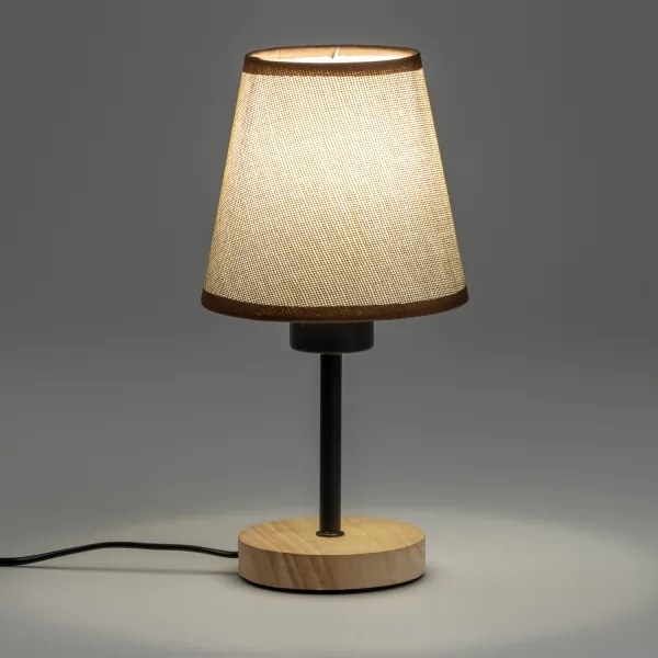 Brilagi - Stolná lampa NUBILA WOOD 1xE27/25W/230V dub/hnedá