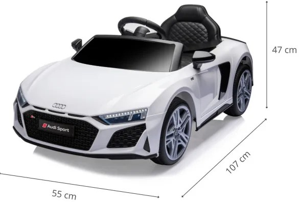 Elektrické autíčko Audi R8 Spyder biele