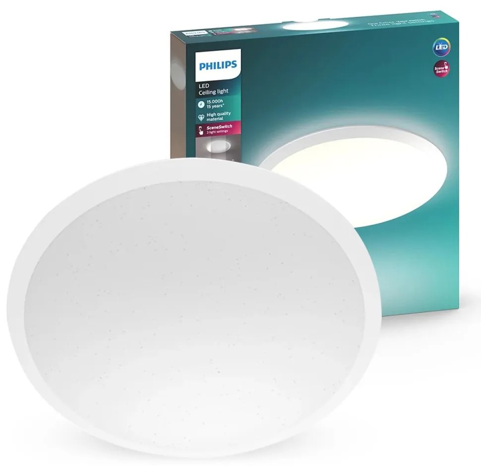 Plafond LED stropné svietidlo na povrchovú montáž 18W 4000K biela 35cm PHILIPS CAVANAL 40K