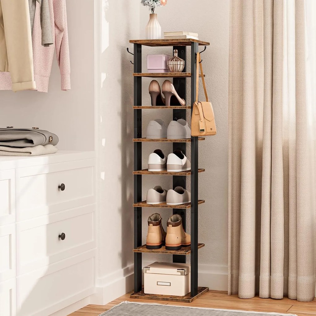 Botník Vasagle Kloudy 28 cm černý/hnědý