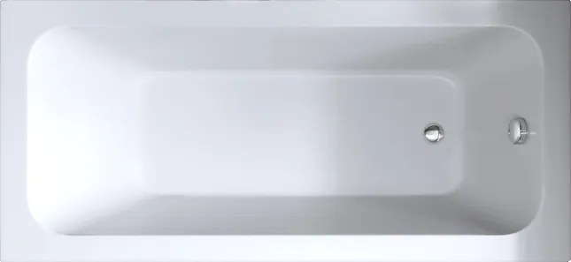BPS-koupelny Akrylátová obdĺžniková vaňa na vstavanie HYD-NIL170-VEST 170x70 cm biela, odtokový komplet chróm