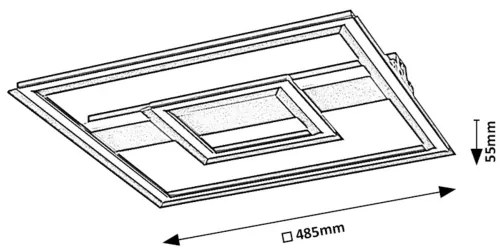 Rabalux 71071 - LED stropné svietidlo SIDONA LED/48W/230V 3000K čierne