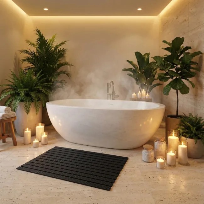 Kúpeľňová predložka čierna