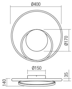 Redo 01-1789 - LED Stmievateľné nástenné svietidlo TORSION LED/27W/230V biela