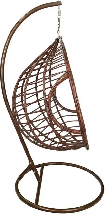 Hnedé závesné kreslo DOMINIKANA bez stojana