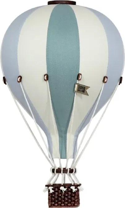 Dekoračný lietajúci balón zelená/modrá – dekorácia do detskej izby L-50cm x 30cm