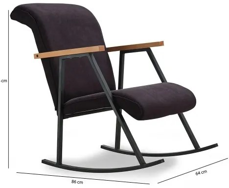 Hojdacie kreslo LUNI čierne