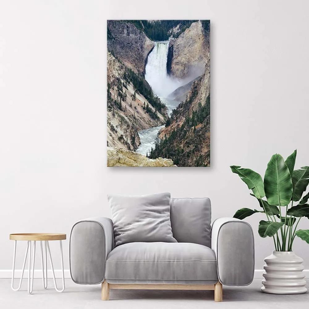 Gario Obraz na plátne Veľký vodopád v horách Rozmery: 40 x 60 cm