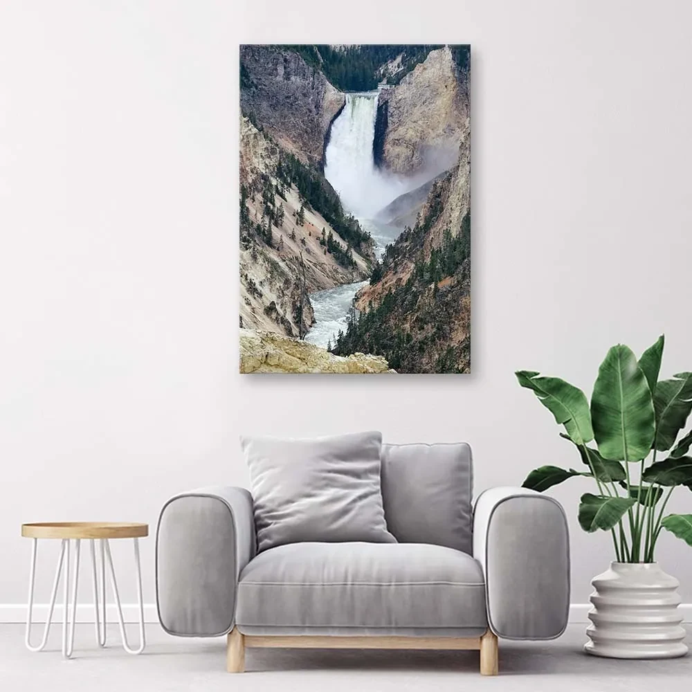 Gario Obraz na plátne Veľký vodopád v horách Rozmery: 80 x 120 cm