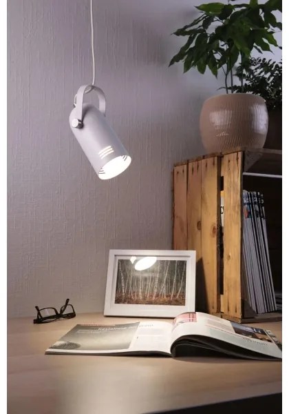 Paulmann 79767 - 1xE27/15W Závesné svietidlo na lankách LAVEA 230V biele