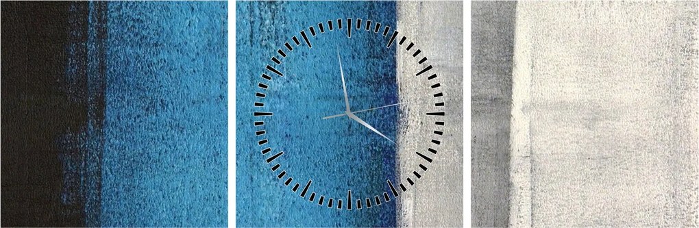 Obraz - Abstrakcia (s hodinami) (90x30 cm)