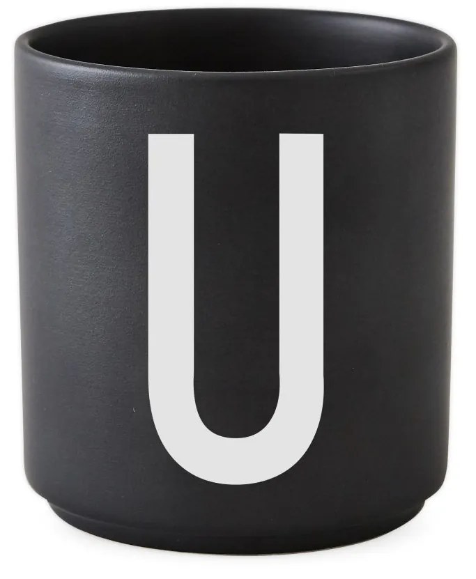 DESIGN LETTERS Porcelánový hrnček/dózička Letters Black 300 ml U