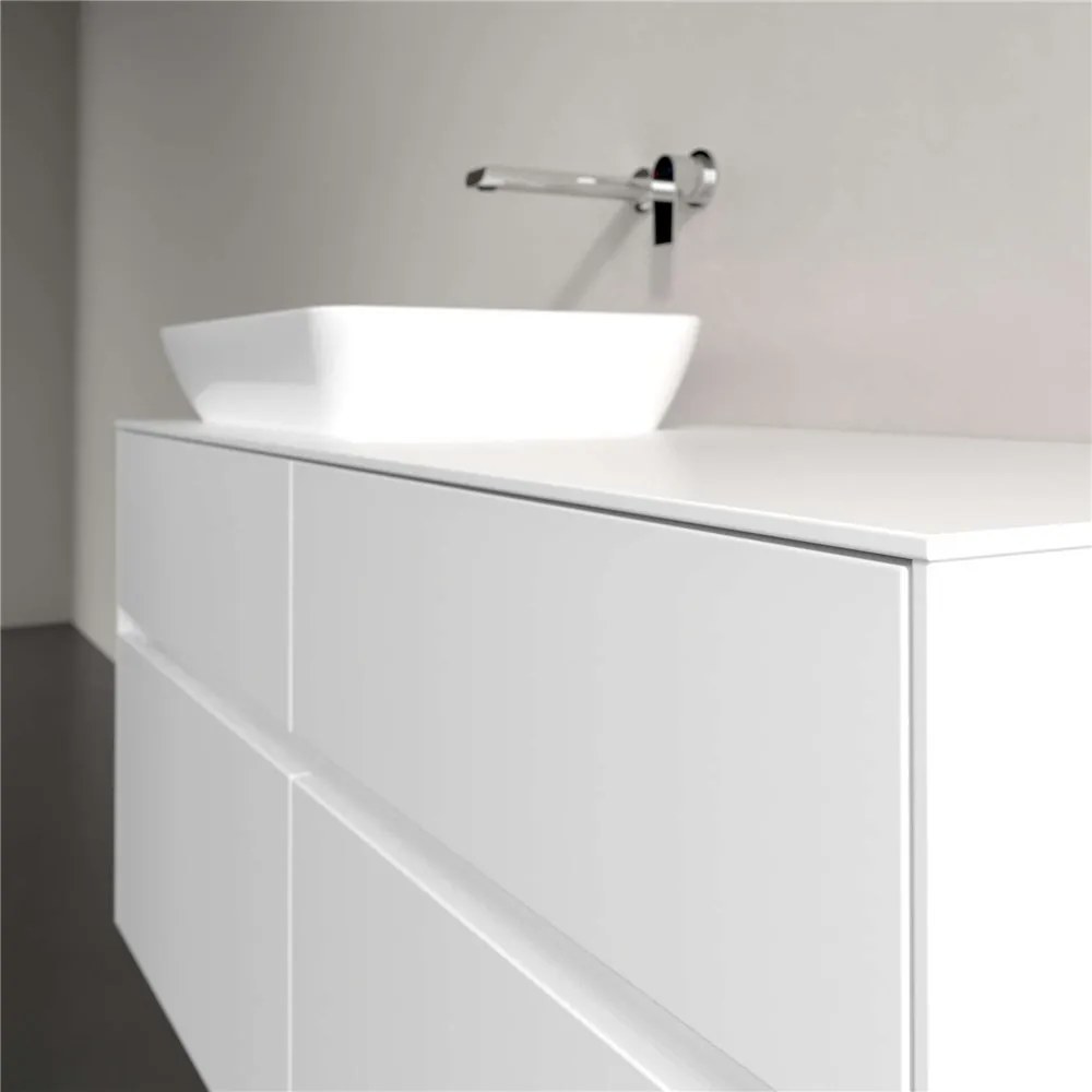 VILLEROY &amp; BOCH Collaro závesná skrinka pod umývadlo na dosku (umývadlo vľavo), 4 zásuvky, 1200 x 500 x 548 mm, White Matt, C11300MS