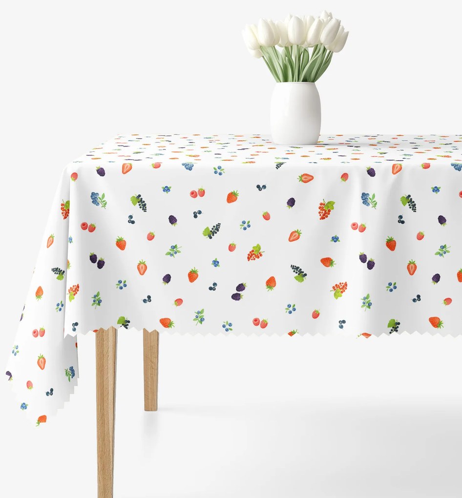 Goldea hranatý teflónový obrus - lesné plody 80 x 80 cm