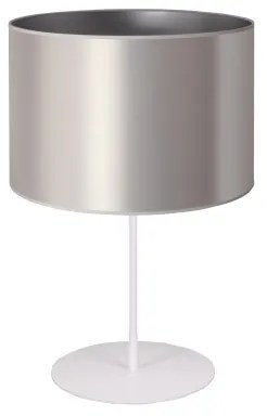 Duolla - Stolná lampa CANNES 1xE14/15W/230V pr. 20 cm strieborná/biela