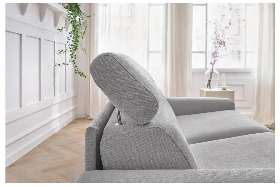 Svetlosivá rozkladacia pohovka 215 cm Monaco – Bobochic Paris