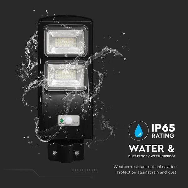 LED stmievateľná solárna pouličná lampa LED/8W/3,2V 6000K IP65 9000 mAh + DO