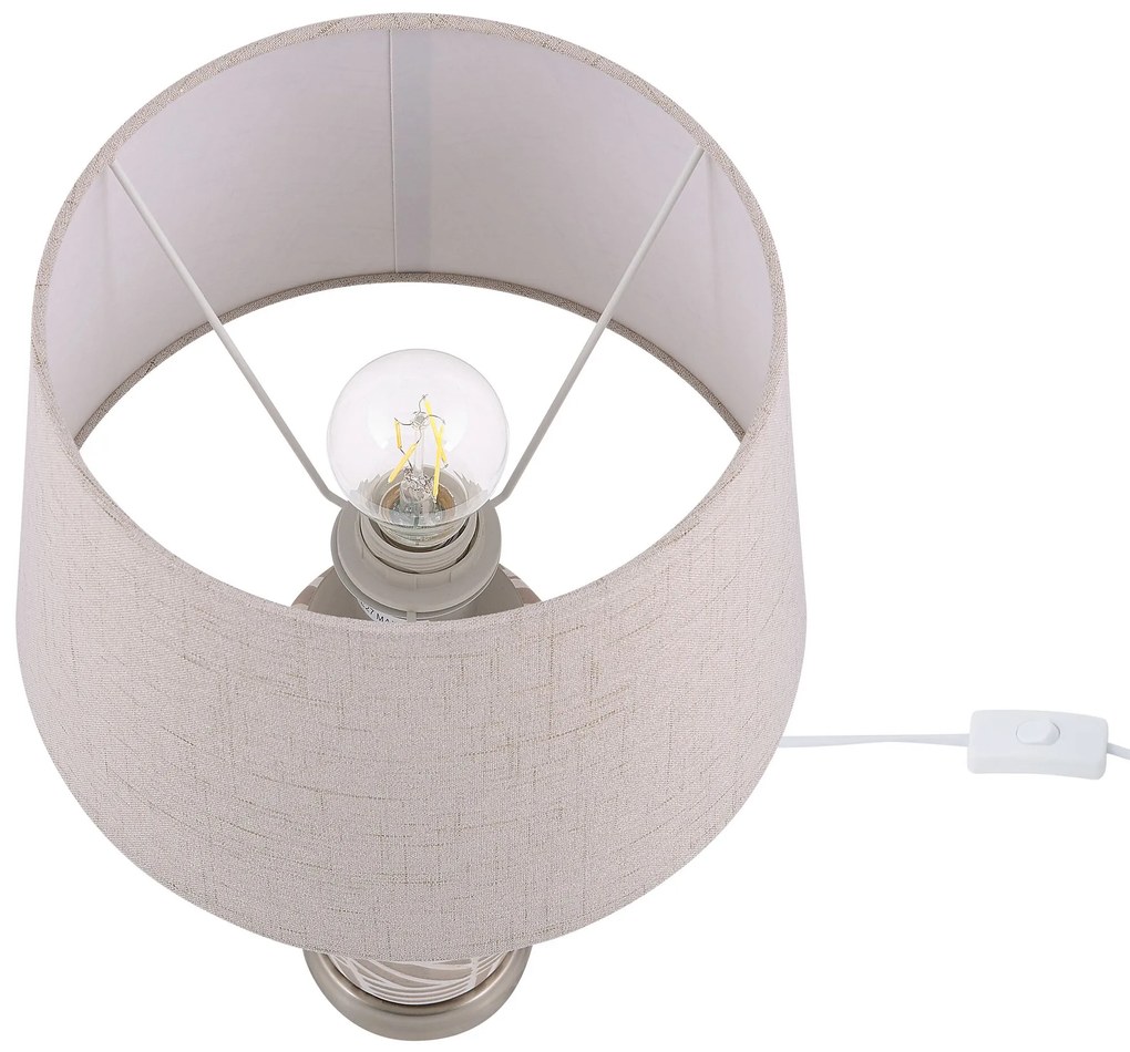 Keramická stolná lampa béžová TRAISEN Beliani