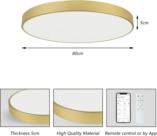 Brilagi - stmievateľné LED svietidlo POOL SMART LED/100W/230V 80 cm zlaté Wi-Fi Tuya+DO