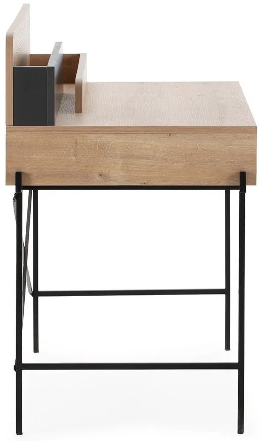 Pracovný stôl z dubového dreva so sekretárom 60x113 cm Lila – Marckeric