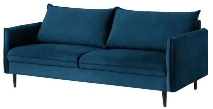 Tmavomodrá zamatová pohovka 203 cm Juli – Ropez