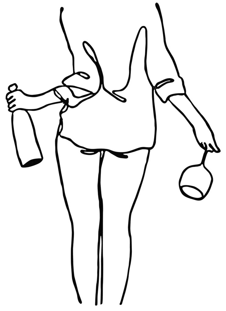 Nástenná kovová dekorácia Vínna Noc čierna