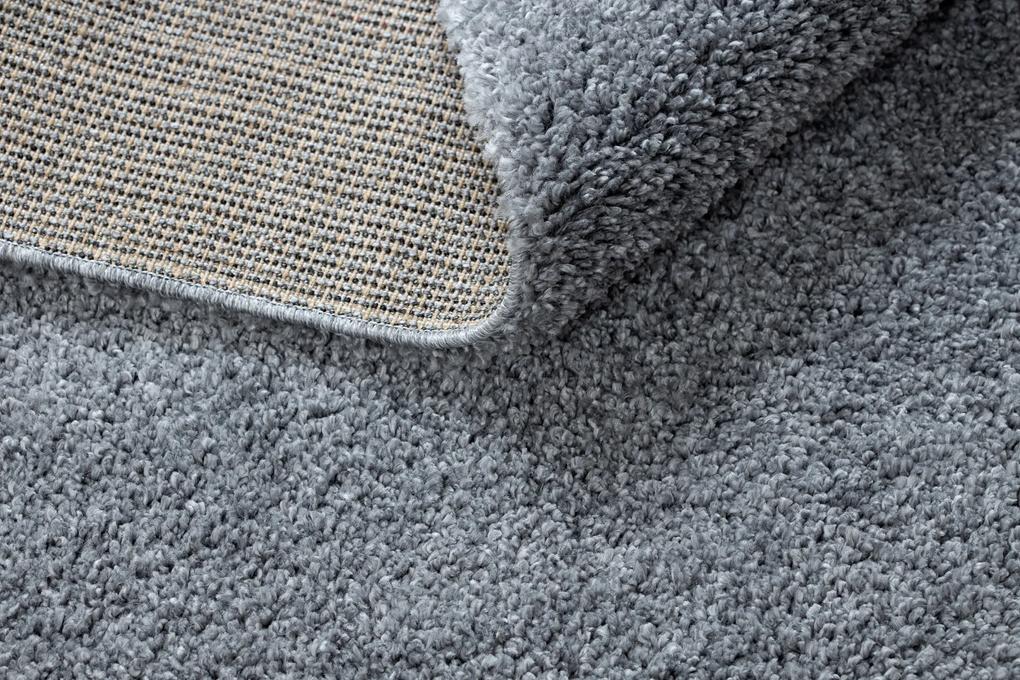 Štvorcový koberec BERBER 9000 So strapcami, shaggy, sivý