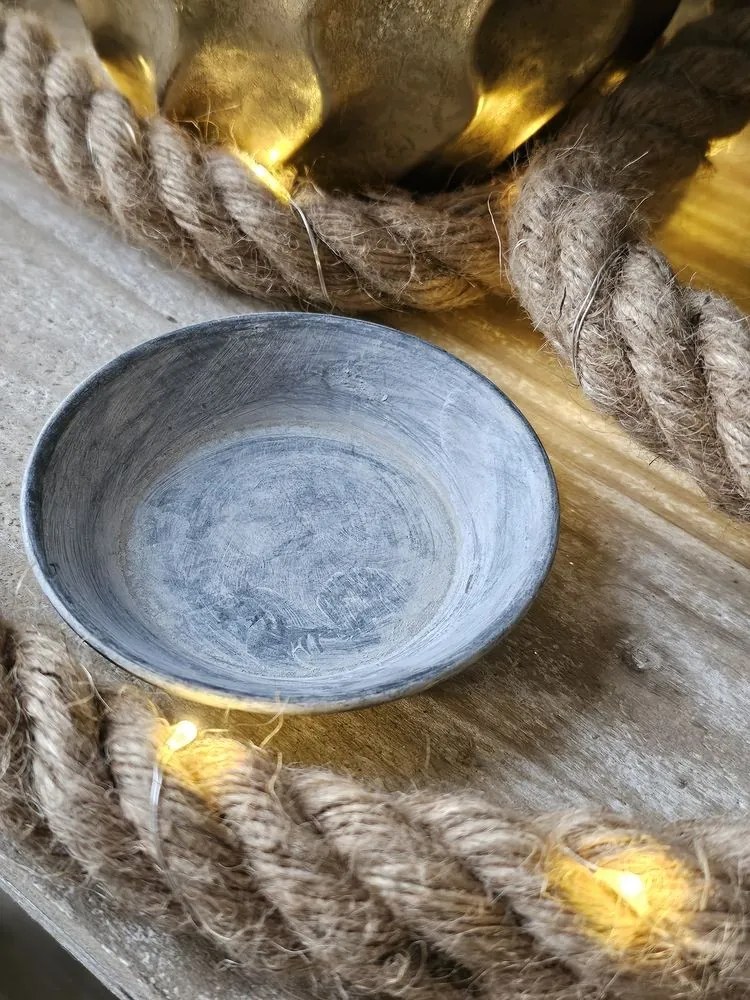 Zinkový antik kovový svietnik Dorié - Ø 9*2cm