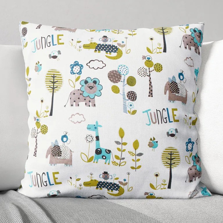Goldea detská bavlnená obliečka na vankúš - jungle 40 x 40 cm